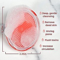 Dylonic Exfoliating Body Scrub Razor Bump Brush + Ingrown Hairs Treatment - Skin Exfoliator for Body Shaving Irritation, Strawberry Legs, Armpit, Bikini Line - Body Exfoliator Scrubber - 1pk Orange