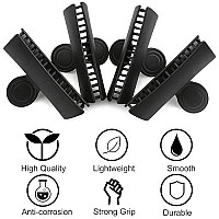 Professional Salon Hair Claws, Segbeauty 4pcs Large Butterfly Clips for Hair, Black 3.54 inches Jaw Hair Clips Hairdresser Sectioning Claw Double Teeth, Hair Styling Clamp Pins Set for Thick Long Hair