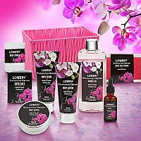 Gift Baskets for Her, Women and Mom, Spa Gift Set for Her, Bath & Body Gifts for Women, Enchanted Orchid 9 Piece Set, Best Gift Ideas for Her, Great Wedding, Birthday & Thank You Gift