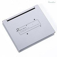 Makeup Mirror with Facial Oil Blotting Paper Sheets - Green Tea 100 Counts, Silver Compact Folding Cosmetic Travel Mirror