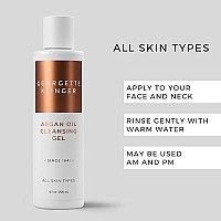 Georgette Klinger Argan Oil Cleansing Gel - Nourishing, Moisturizing, Antioxidant-Rich, With Deeply Healing Argan, Olive, And Bergamot Dissolve Existing Oils And Wash Away Dirt, Makeup - 6.7 oz