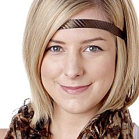 Hipsy Women's Adjustable NO Slip Skinny Tech Sport Headband Multi Packs (Black/White/Brown 3pk)