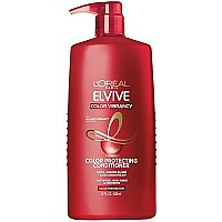 L'Oreal Paris Elvive Color Vibrancy Protecting Conditioner, for Color Treated Hair, Conditioner with Linseed Elixir and Anti-Oxidants, for Anti-Fade, High Shine, and Color Protection, 28 Fl Oz