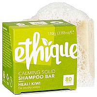 Ethique Heali Kiwi Calming Solid Shampoo Bar for Touchy Scalps - Plastic-Free, Vegan, Cruelty-Free, Eco-Friendly, 3.88 oz (Pack of 1)