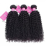 ISEE Hair 9A Grade Mongolian Kinky Curly Hair Extension Virgin Human Hair Weaving 3 Bundles Kinky Curly Virgin Hair 100% Human Hair Weaves Extension Mongolian Virgin Hair (10 12 14inches)