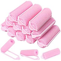 12 Pcs Foam Sponge Hair Rollers 2.4 Inch Hair Curlers to Sleep In Soft Sleep Rollers hair curlers for Curls Style Heatless Hair Curler