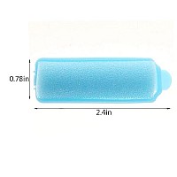 Pengxiaomei 12Pcs Foam Sponge Hair Rollers, Blue Hair Curlers Bouncy Curls Style Tools Accessories