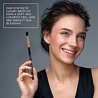 Premium Quality Tapered Blending 35E Makeup Brush Perfect For Blending Liquid, Cream or Flawless Powder Cosmetics - Buffing, Stippling, Concealer by F.A.R.A.H Brushes