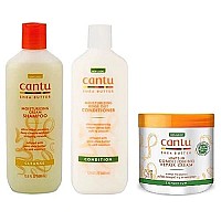 Cantu Shea Butter Moisturizing Shampoo + Conditioner + Leave In Repair CreamSet