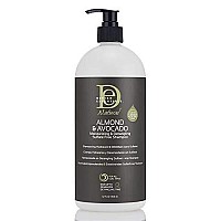 Design Essentials Moisturizing and Detangling Sulfate Free Shampoo, Almond and Avocado Collection, 32 Ounces