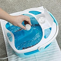 HoMedics Shower Bliss Foot Spa, Shower Massage Water Jets, Pedicure Center with 3 Attachments, Toe-Touch Control, FB-625H