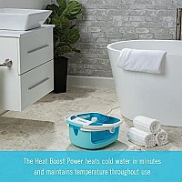 HoMedics Shower Bliss Foot Spa, Shower Massage Water Jets, Pedicure Center with 3 Attachments, Toe-Touch Control, FB-625H