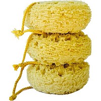 Michelle's Melting Pot Exfoliating Foam Sea Sponge Natural Feel Bath Sponge (Set of 3)