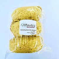 Michelle's Melting Pot Exfoliating Foam Sea Sponge Natural Feel Bath Sponge (Set of 3)