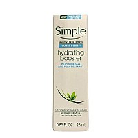 Simple Water Boost Hydrating Booster, Dry Sensitive Skin, 0.85 fl oz (Pack of 2)