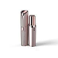 Finishing Touch Flawless Facial Hair Remover for Women, Blush/Rose Gold Electric Face Razor for Women with LED Light for Instant and Painless Hair Removal