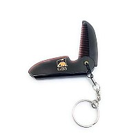 G.B.S Handmade Saw-Cut Men's Beard Mustache Folding Pocket Comb with Key chain