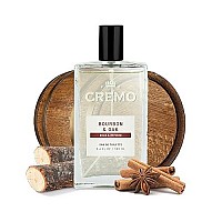 Cremo Bourbon & Oak Cologne Spray, A Sophisticated Blend of Distillers Spice, Fine Bourbon and White Oak, 3.4 Fl Oz