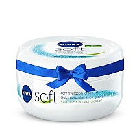 NIVEA Soft Cream, Refreshingly Soft Moisturizing Cream, Body Cream, Face Cream, and Hand Cream, 3 Pack of 6.8 Oz Jars