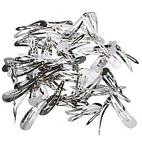 Metal Silver 50 Pcs Mini Small 30mm Snap Hair Clips Hair pins Hair Barrettes Hair Accessories