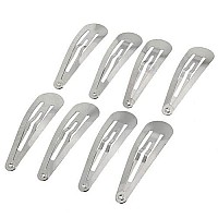 Metal Silver 50 Pcs Mini Small 30mm Snap Hair Clips Hair pins Hair Barrettes Hair Accessories