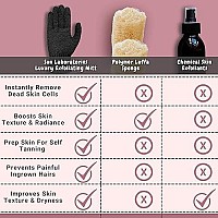 Sun Labs Exfoliating Gloves for Tan Removal - 2 Body Exfoliator Gloves for Sun Tanning Lotion