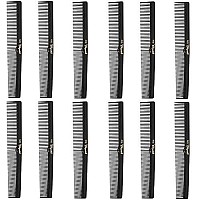 Krest Cleopatra 420 7 Flat Square Back Barber Hair Comb (12 Pack)