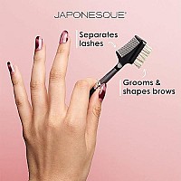 JAPONESQUE Brow & Lash Shaper with 3 Different Spoolie Brushes, for Separating Lashes, Eliminating Mascara Clumps, and Grooming and Shaping Brows