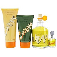 Liz Claiborne Curve 4 Pc. Gift Set (Cologne Spray + Mini + After Shave + Hair & Body Wash) for Men, 4.2 Fl Ounce