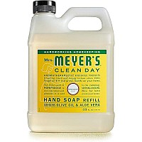 Mrs. Meyer's Hand Soap Refill, Made with Essential Oils, Biodegradable Formula, Honeysuckle, 33 oz