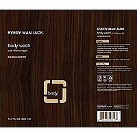 Every Man Jack Body Wash, Sandalwood, 16.9 Fluid Ounce (Pack Of 2)