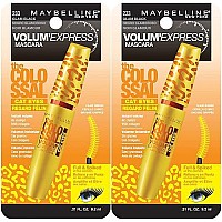 Maybelline New York Volum' Express The Colossal Cat Eyes Washable Mascara Makeup, Glam Black, 2 Count, Washable Glam Black