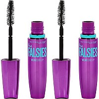 Maybelline Volum' Express Falsies Volumizing, Washable Mascara, Blackest Black, 2 Count