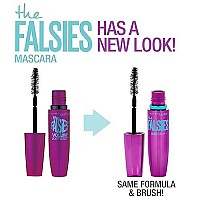 Maybelline Volum' Express Falsies Volumizing, Washable Mascara, Blackest Black, 2 Count