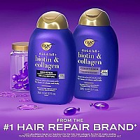 OGX Thick & Full + Biotin & Collagen Shampoo & Conditioner Set, (packaging may vary), Purple, 13 Fl Oz (Pack of 2)