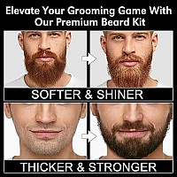 Upgraded Beard Grooming Kit w/Beard Conditioner,Beard Oil,Beard Balm,Beard Brush,Beard Shampoo/Wash,Beard Comb,Beard Scissors,Storage Bag,Beard E-Book,Beard Growth Care Gifts for Men