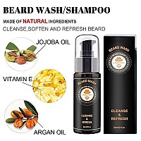 Upgraded Beard Grooming Kit w/Beard Conditioner,Beard Oil,Beard Balm,Beard Brush,Beard Shampoo/Wash,Beard Comb,Beard Scissors,Storage Bag,Beard E-Book,Beard Growth Care Gifts for Men