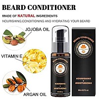 Upgraded Beard Grooming Kit w/Beard Conditioner,Beard Oil,Beard Balm,Beard Brush,Beard Shampoo/Wash,Beard Comb,Beard Scissors,Storage Bag,Beard E-Book,Beard Growth Care Gifts for Men