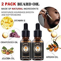 Upgraded Beard Grooming Kit w/Beard Conditioner,Beard Oil,Beard Balm,Beard Brush,Beard Shampoo/Wash,Beard Comb,Beard Scissors,Storage Bag,Beard E-Book,Beard Growth Care Gifts for Men