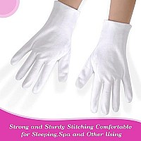 Paxcoo 12 Pairs XL White Cotton Gloves for Dry Hand Moisturizing Cosmetic Eczema Hand Spa and Coin Jewelry Inspection