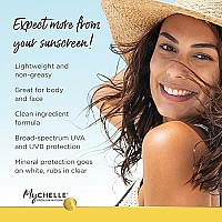 MyCHELLE Dermaceuticals Replenishing Solar Defense Body Lotion SPF 50 (6 Fl Oz) - Moisturizing Reef Safe Sunscreen with Coconut Oil and Shea Butter - Water Resistant for 80 Minutes