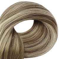 Fshine Tape in Human Hair Extensions 20 Pieces 50 Gram Balayage Human Hair Tape in Extensions Color 3 Brown Roots Fading to 6 and 22 Highlighted Blonde Tape in Hair Extensions Human Hair 14 Inch