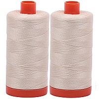 Aurifil Mako 50Wt Thread 2 Large Spools: Light Beige (2310X2)