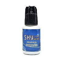 Super Strong Sky D Eyelash Extension Glue 5ml - Professional Black Bonding Adhesive for Long Lasting Semi Permanent Individual Lash Extensions - 3-4s Fast Drying / 4-6 Week Retention