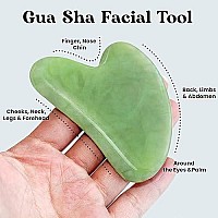 ROSELYNBOUTIQUE Jade Face Roller Gua Sha Facial Tools - Face Massager Guasha Skin Care Tool for Men Women (Green w Jade Roller)