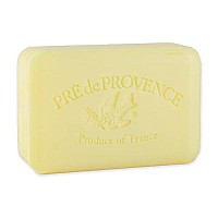 Pre de Provence Artisanal Soap Bar, Enriched with Organic Shea Butter, Natural French Skincare, Quad Milled for Rich Smooth Lather, Sweet Lemon, 8.8 Ounce