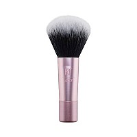 Real Techniques Mini Multitask Makeup Brush, Perfect For Blush and Bronzer, Face Brush with Custom Cut Synthetic Bristles, Travel Sized, Aluminum Handle, Purple, 1 Count