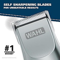 Wahl Groomsman Battery Operated Beard Trimming kit for Mustaches, Hair, Nose Hair, and Light Detailing and Grooming with Bonus Wet/Dry Electric Nose Trimmer - Model 5621V