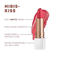 Flower Beauty Petal Pout Lipstick - Cruelty Free - Nourishing & Highly Pigmented Lip Color With Antioxidants (Hibis-Kiss - Matte)