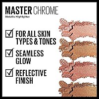 Maybelline New York Facestudio Master Chrome Metallic Highlighter Makeup, Molten Topaz, 0.19 Ounce